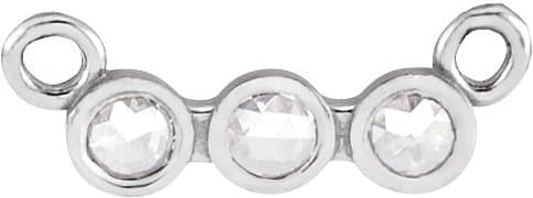 14K Rose .03 CTW Rose-Cut Natural Diamond Necklace Center