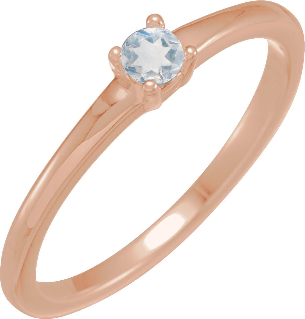 14K Rose 1/10 CTW Natural Diamond Ring