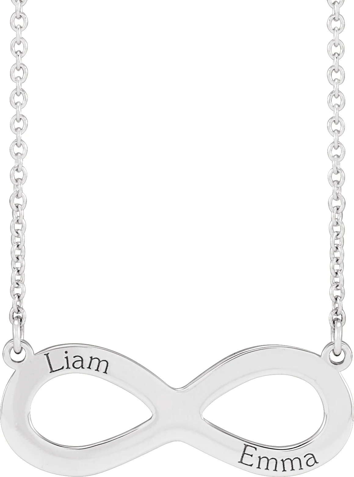 Engravable Infinity Family Necklace, view 4