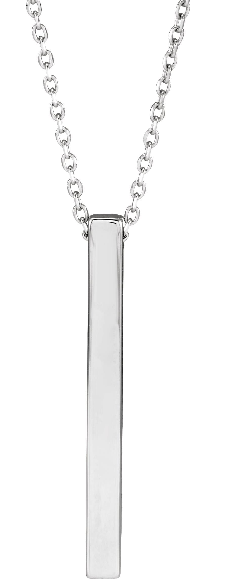 Engravable Bar Necklace or Pendant view 1