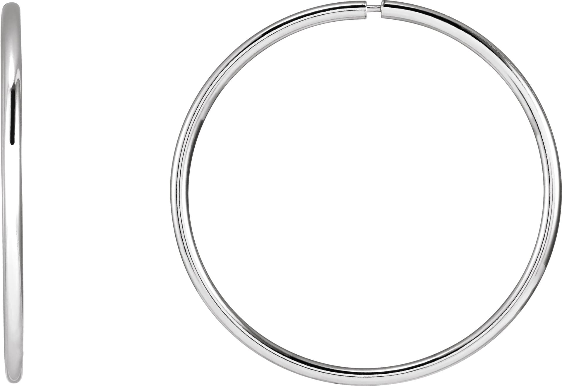 Endless Tube Hoop Earrings view 1
