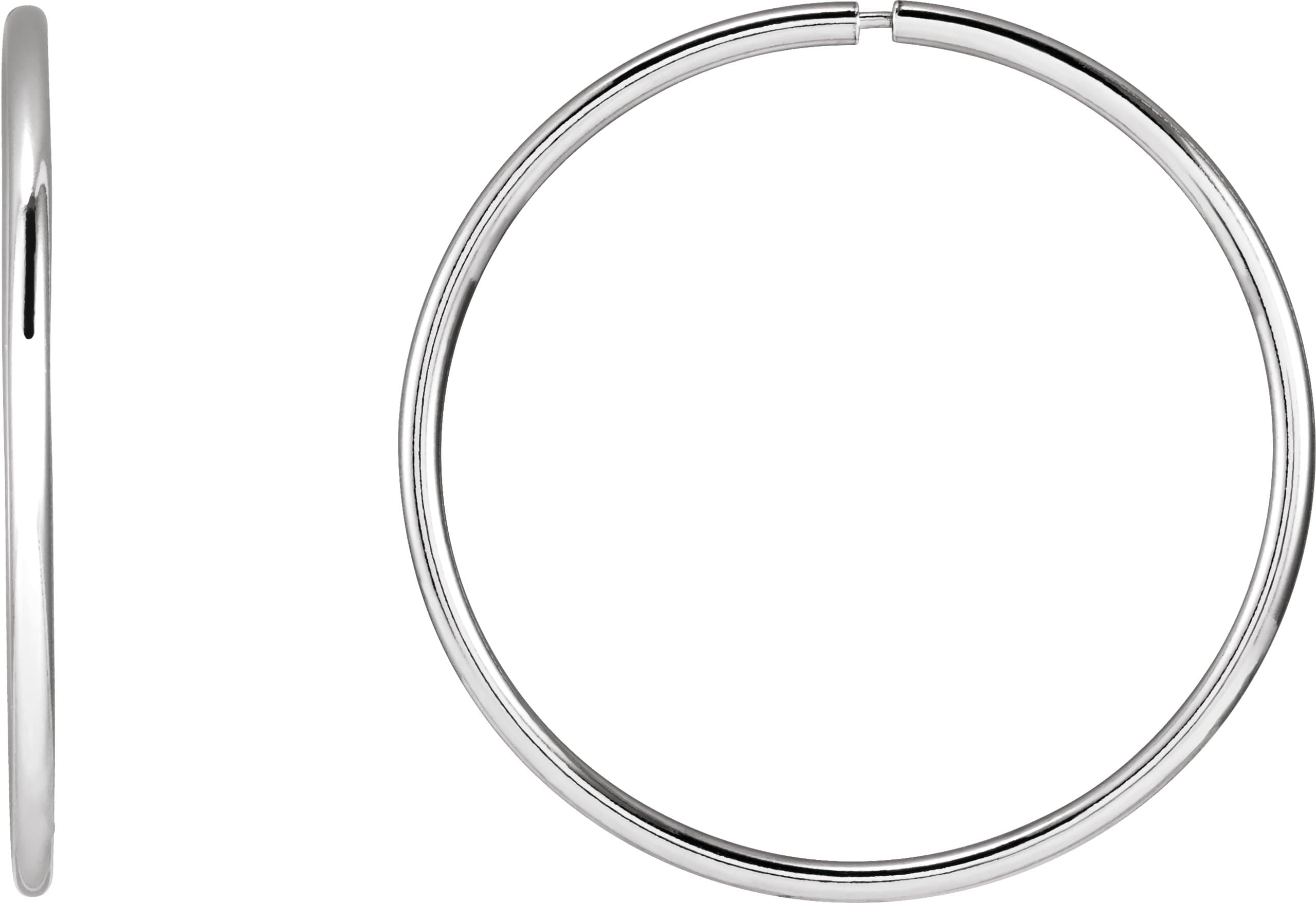 Endless Tube Hoop Earrings view 1