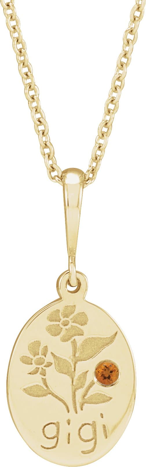 14K Rose 0.15 CT Natural Diamond Gigi 16-18 Necklace