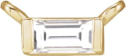 14K Rose .07 CT Natural Diamond Solitaire Necklace Center