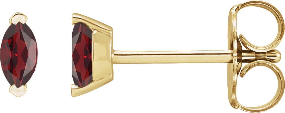 14K Rose Natural Mozambique Garnet Earrings