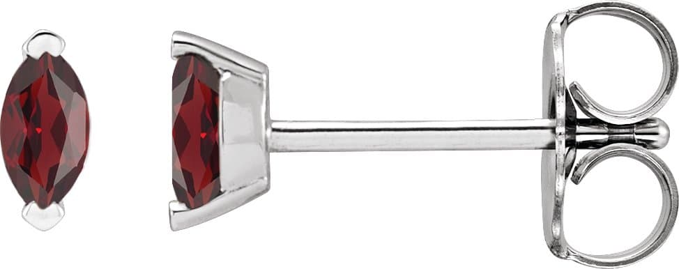 14K Rose Natural Mozambique Garnet Earrings