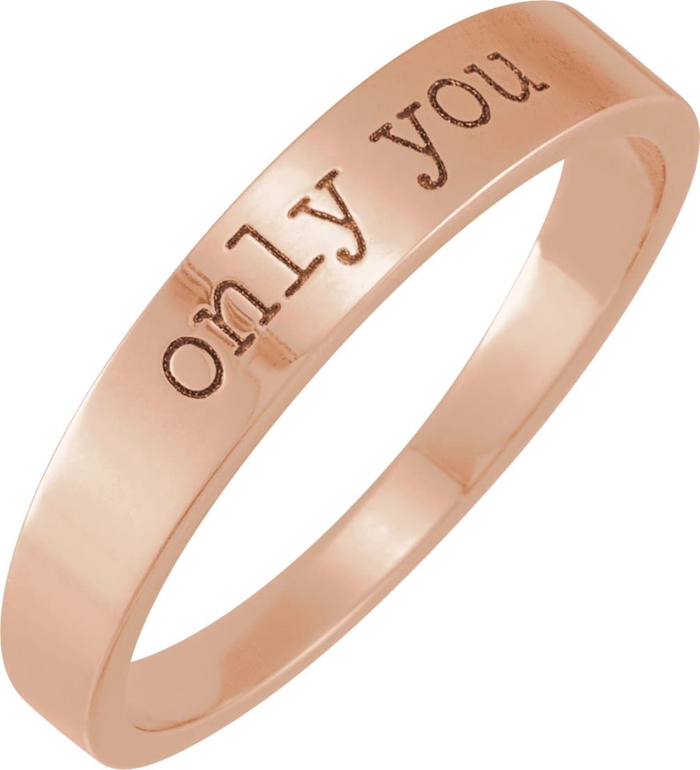 14K Rose Always Stackable Ring