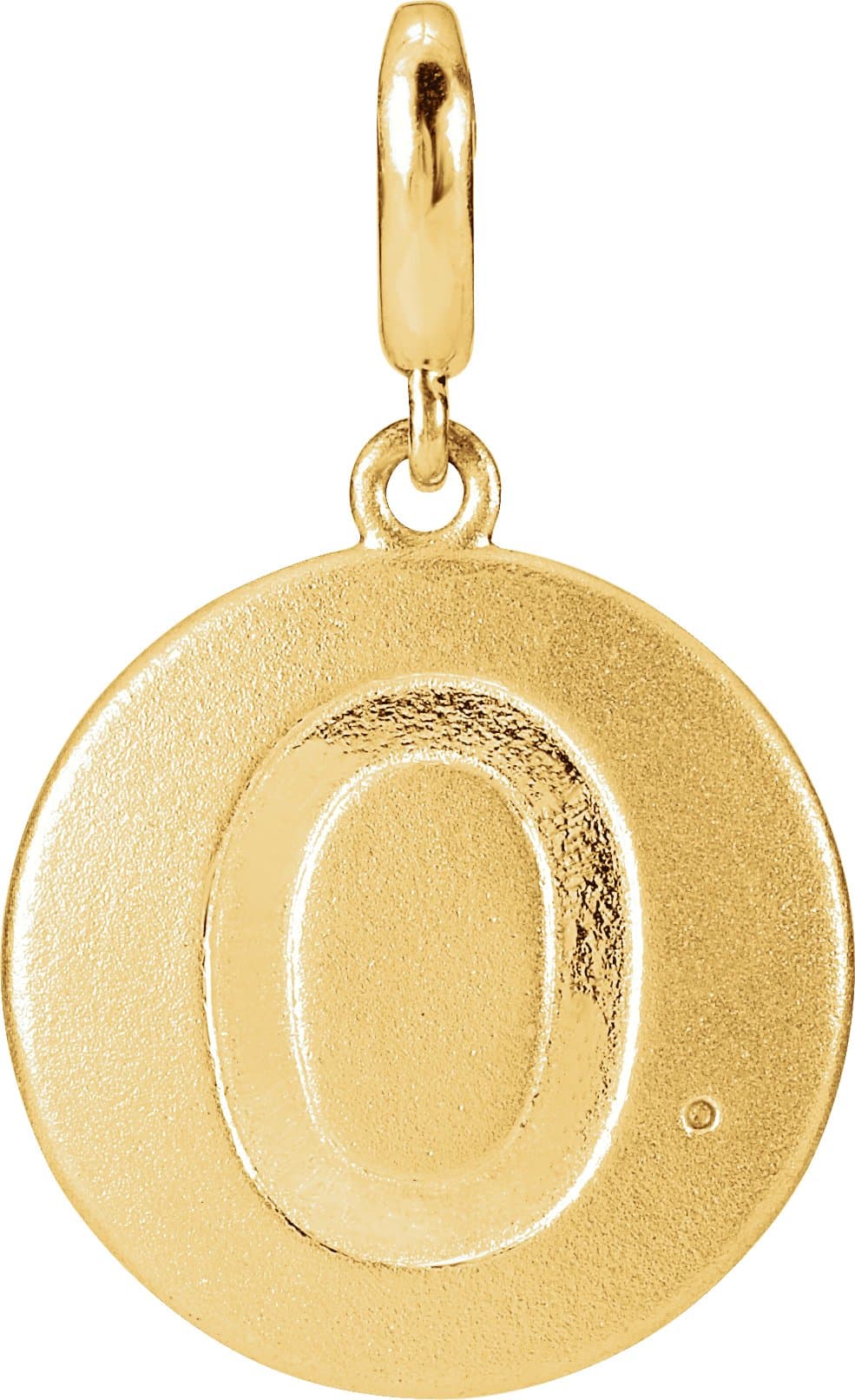 14K White Gold Accented Numeral 0 Charm/Pendant Mounting