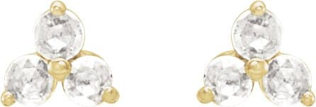 Round Three-Stone Earrings view 2