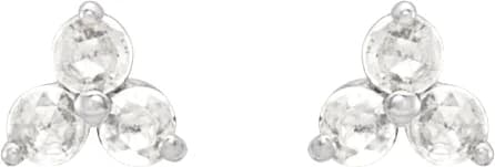 Round Three-Stone Earrings, view 3