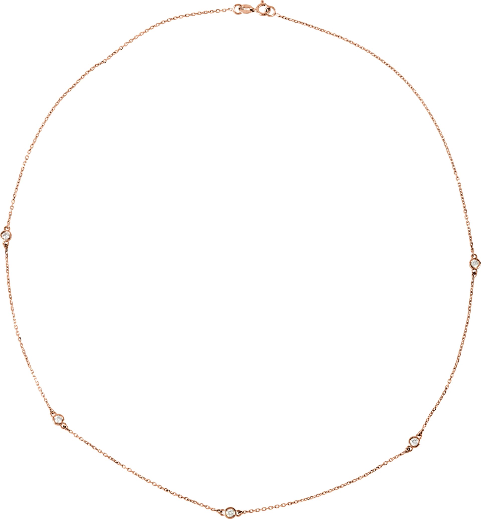 Bezel-Set Station Necklace view 2