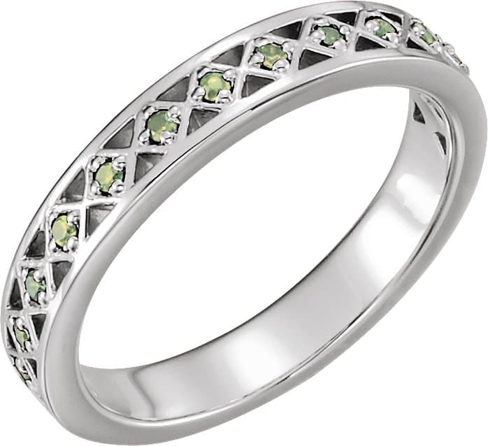 14K Rose 1/8 CTW Natural Diamond Stackable Ring