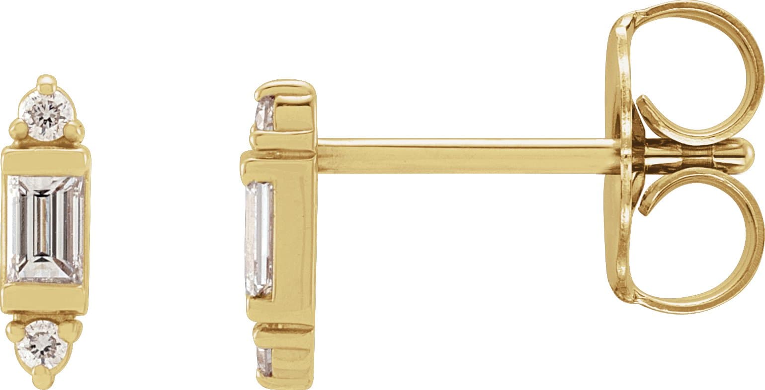 14K Rose 1/10 CTW Natural Diamond Earrings