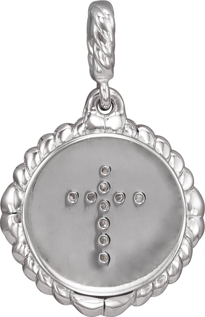 Accented Cross Disc Necklace or Pendant view 3