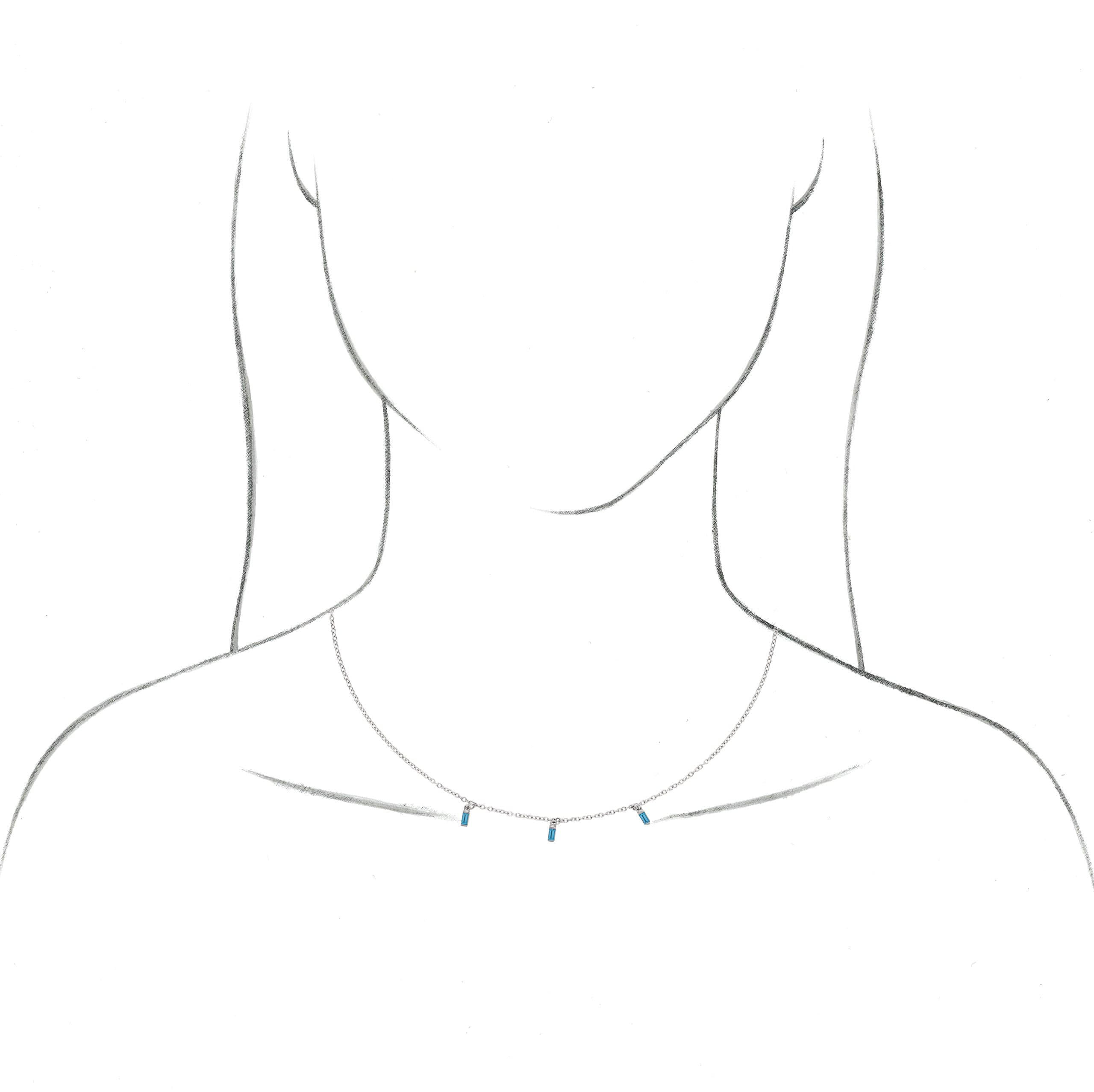 Articulated Baguette Necklace view 2