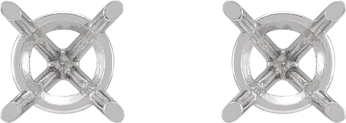 Round 4-Prong Cocktail-Style Stud Earrings view 2