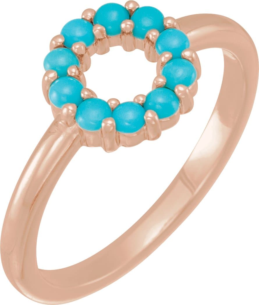 14K Rose 1/5 CTW Natural Diamond Rose-Cut Halo-Style Ring