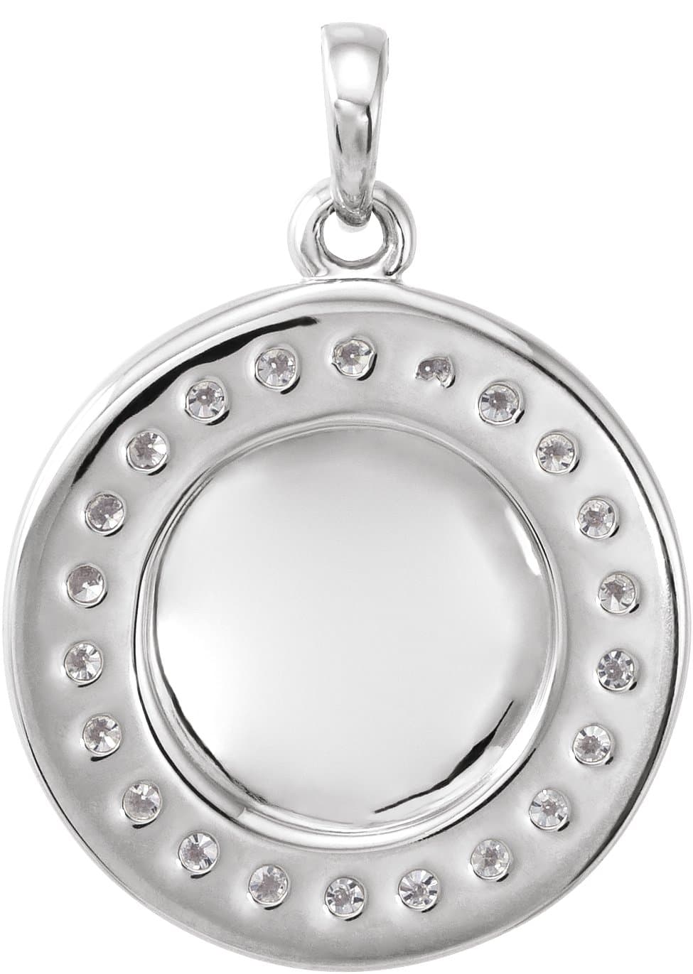 Engravable Halo-Style Necklace or Pendant view 3