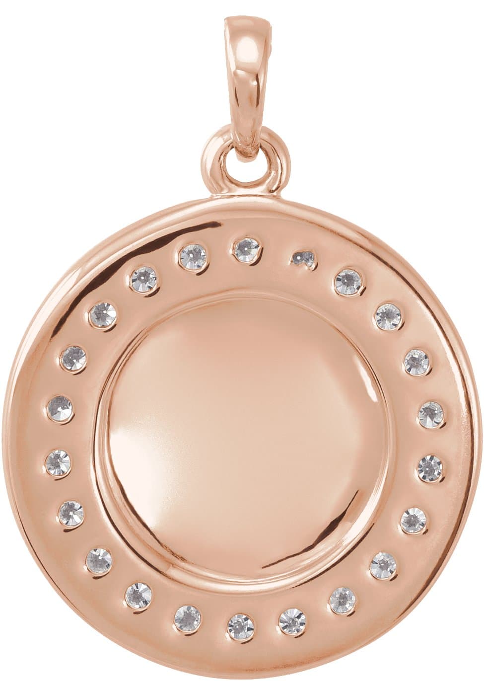 Engravable Halo-Style Necklace or Pendant view 3