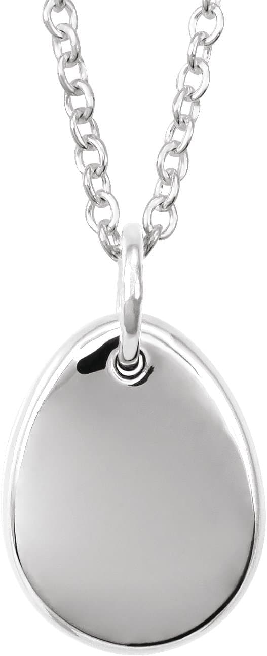 Engravable Accented Necklace view 3