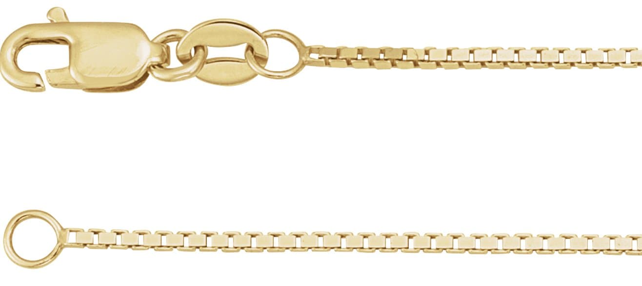 10K Yellow 1 mm Box 16 Chain
