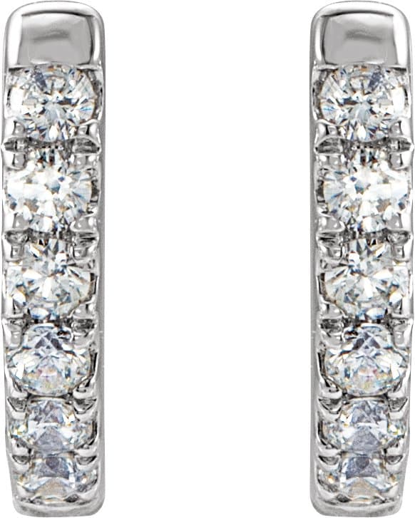 Accented U-Hoop Earrings view 2