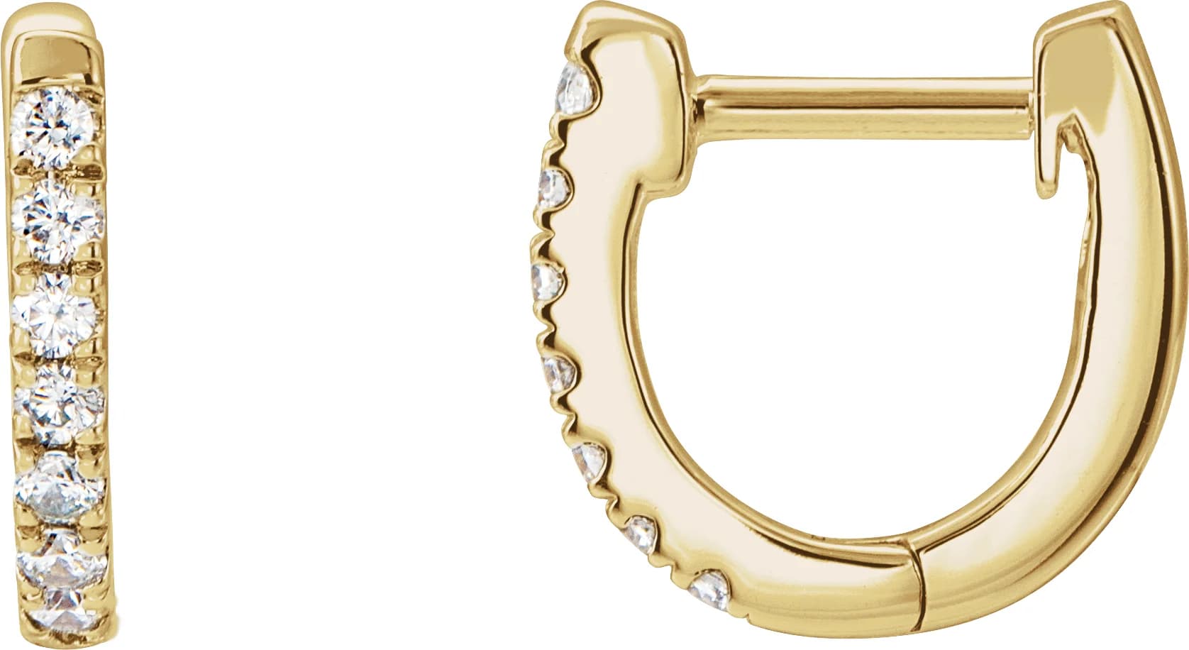 Accented U-Hoop Earrings