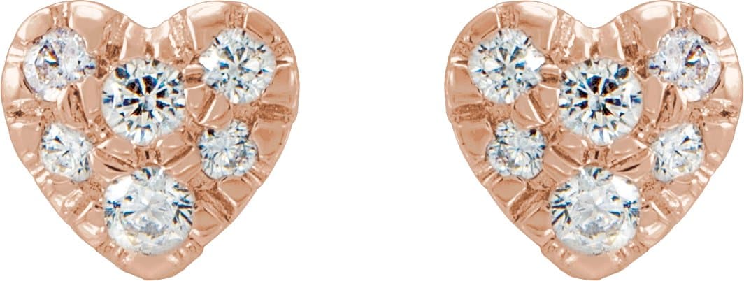 Cluster Heart Earrings view 2