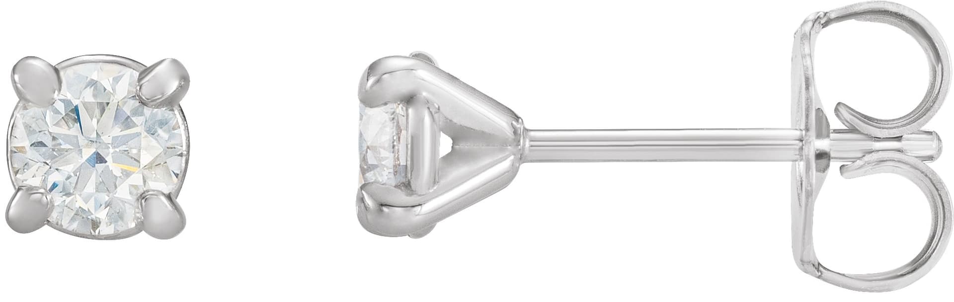 Round 4-Prong Cocktail-Style Claw Stud Earrings view 1