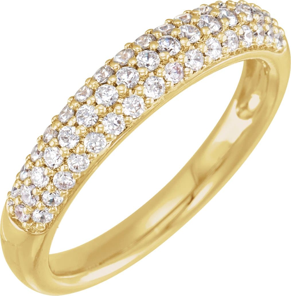 14K White 1/2 CTW Lab-Grown Diamond Ring