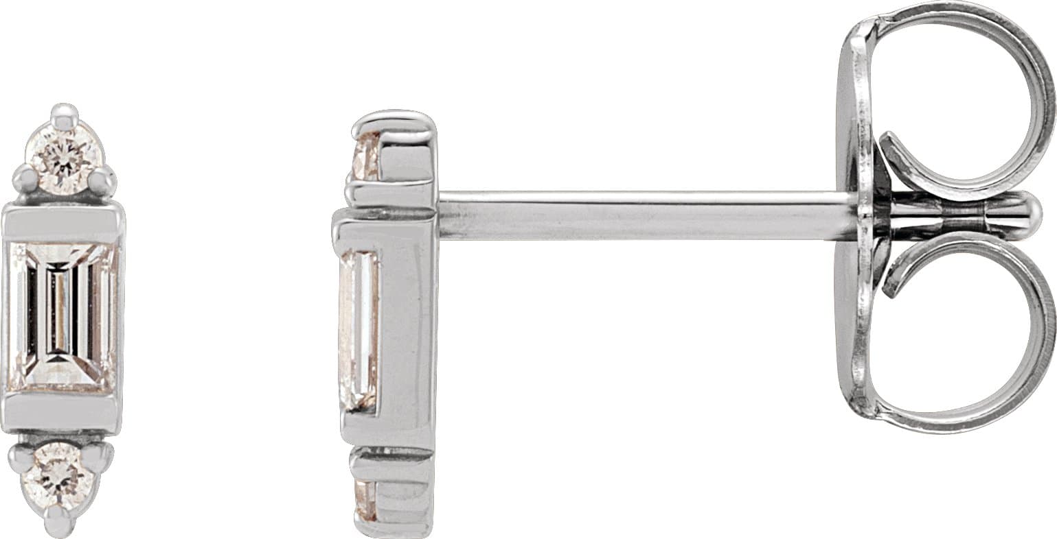 14K Rose 1/10 CTW Natural Diamond Earrings