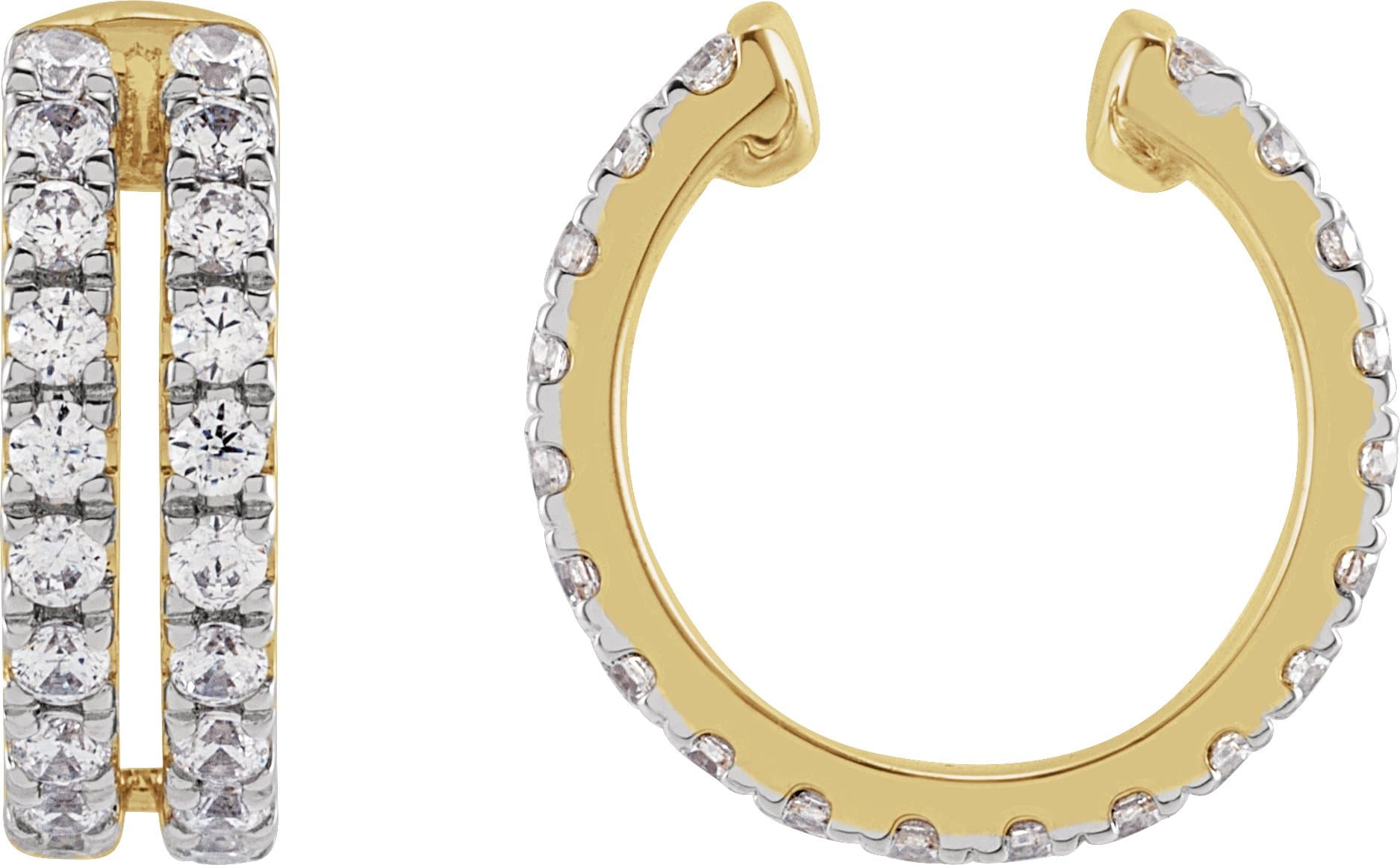14K Rose 1/2 CTW Lab-Grown Diamond Ear Cuff