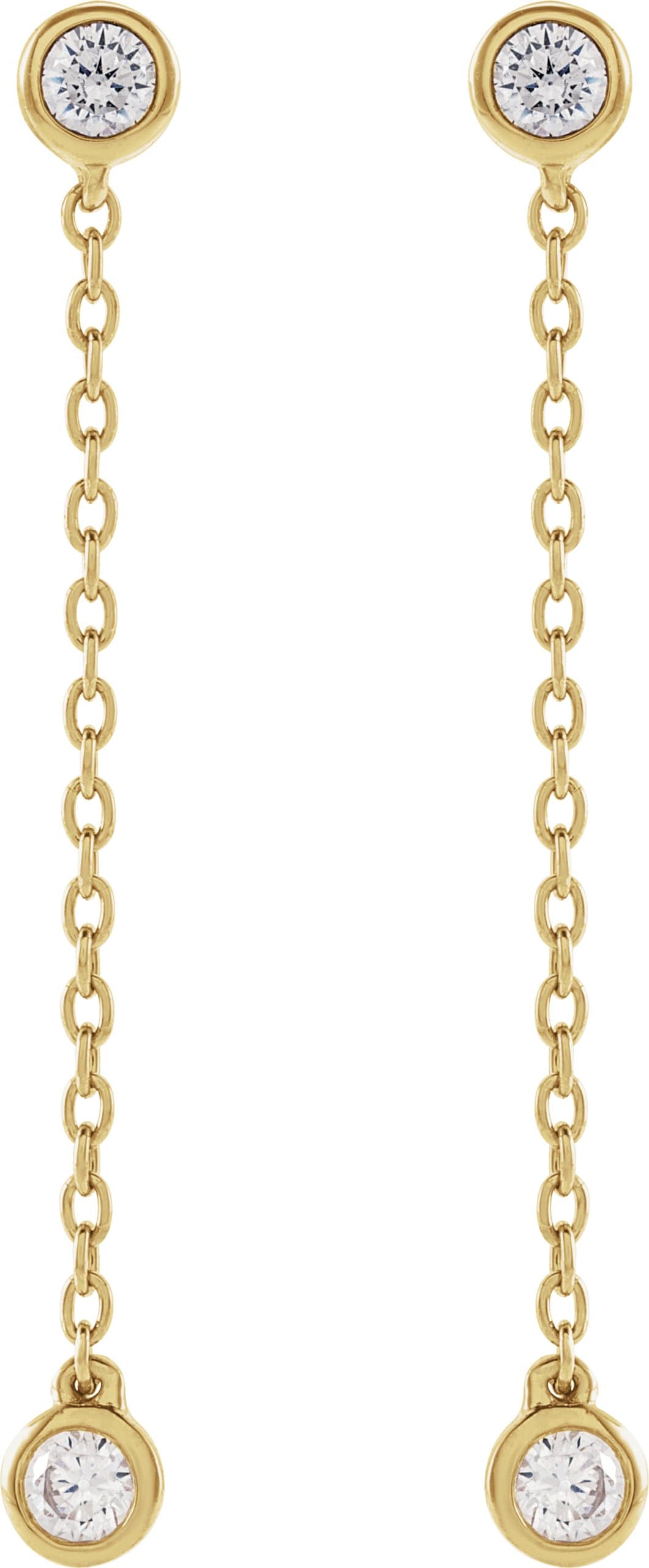 Lab-Grown Diamond Chain Earrings view 2
