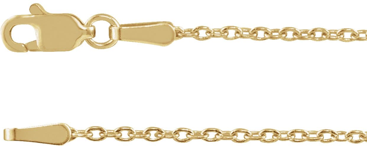 14K Rose 1.4 mm Cable 20 Chain
