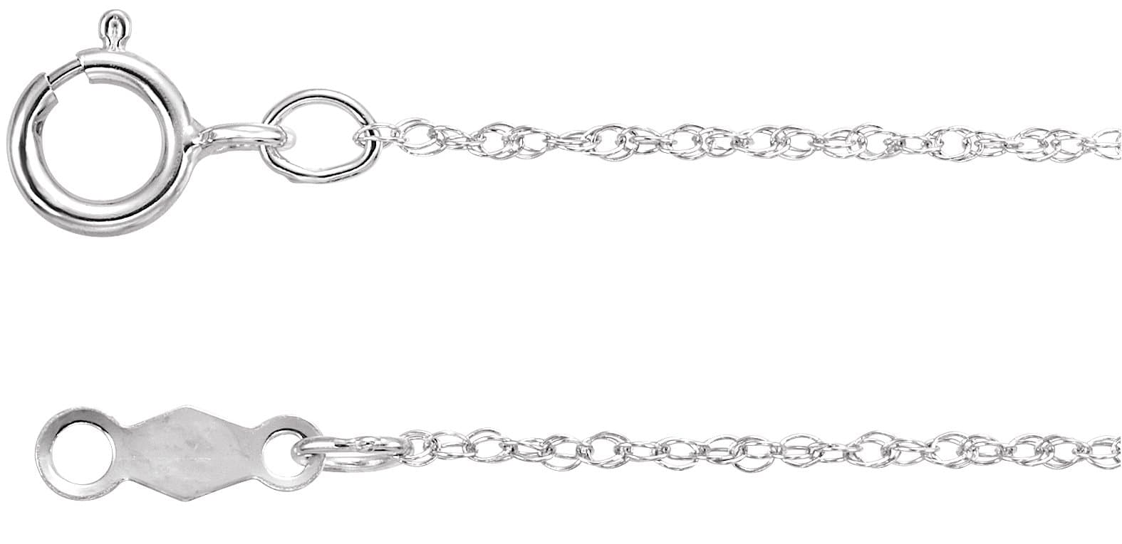 10K Rose .85 mm Rope 16 Chain