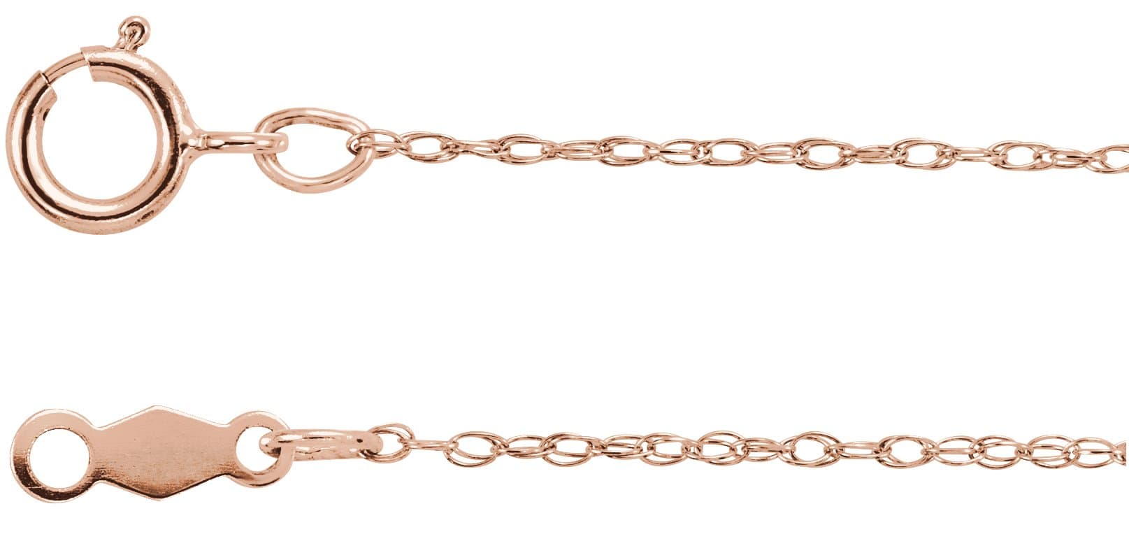 10K Rose .85 mm Rope 16 Chain
