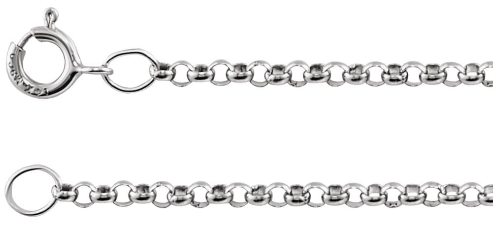 14K Rose 1.5 mm Rolo 16 Chain