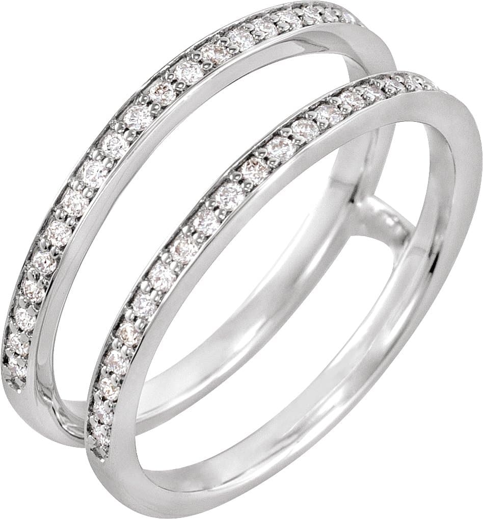 14K Rose 1/5 CTW Lab Grown Diamond Ring Guard