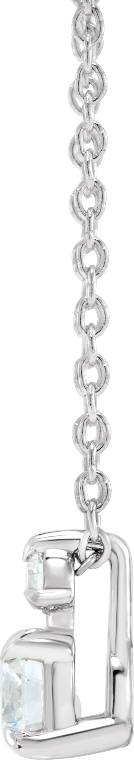 Accented Claw-Prong Necklace, view 3