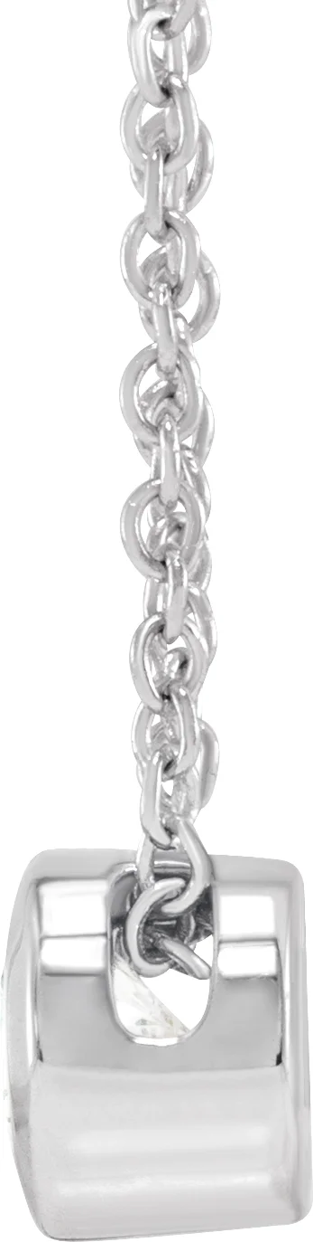 Bezel-Set Solitaire Necklace, view 3