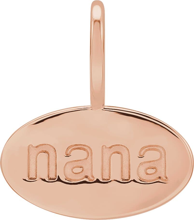 14K Rose Gold Nana Charm/Pendant