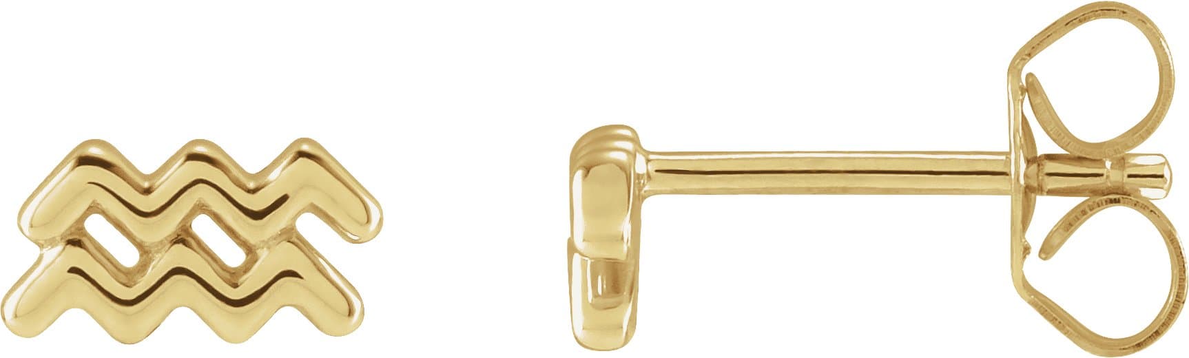 14K Rose Sagittarius Zodiac Earrings