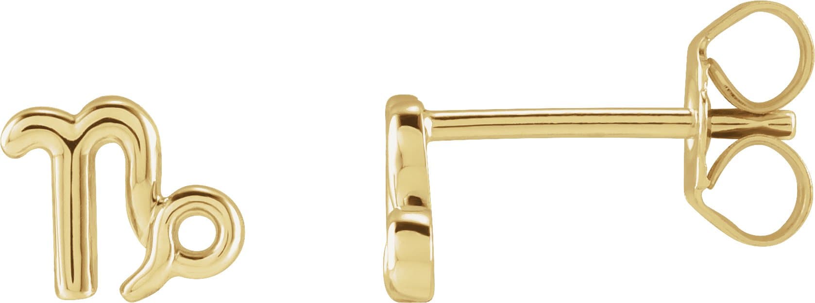 14K Rose Aries Zodiac Earrings