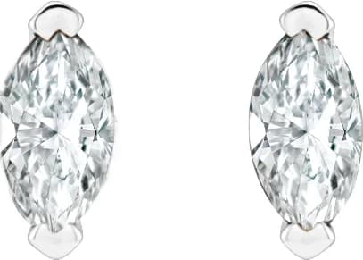 Solitaire V-Prong Stud Earrings, view 3
