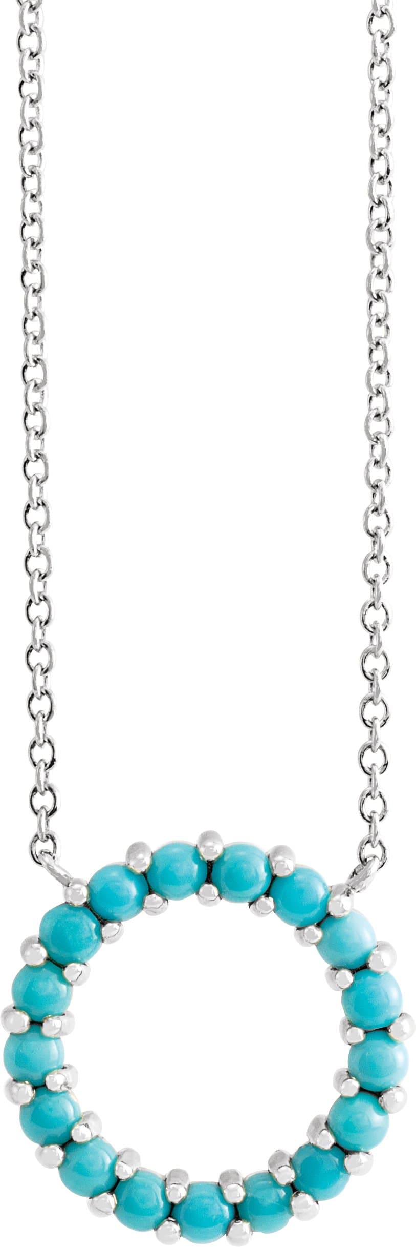 Cabochon Circle Necklace or Center view 1
