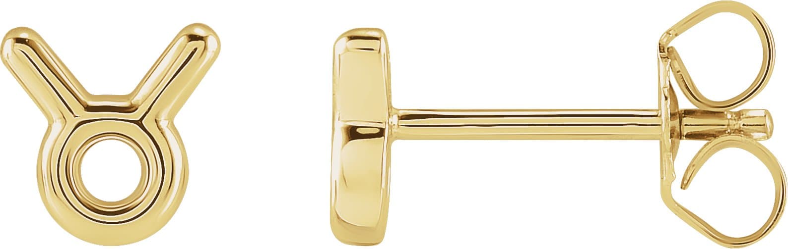 14K Rose Sagittarius Zodiac Earrings