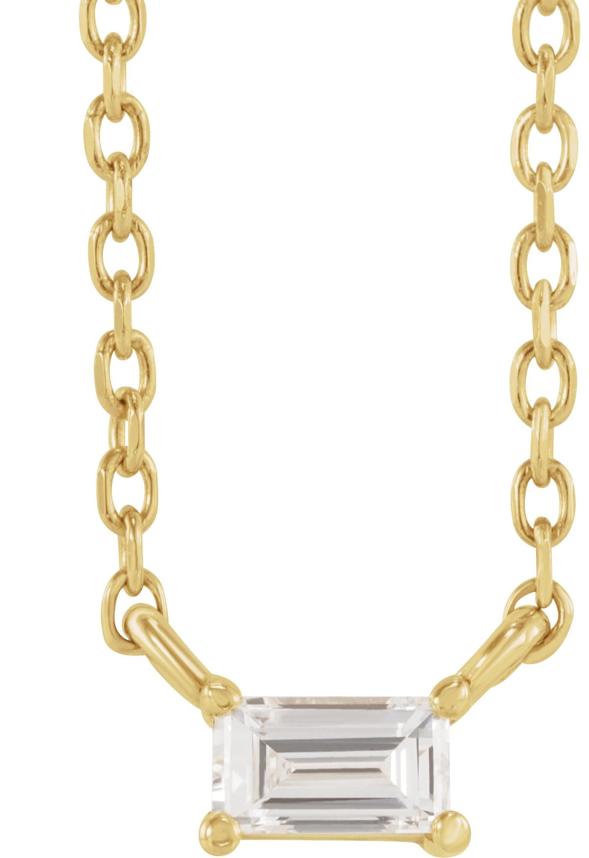 14K Rose .07 CT Natural Diamond Solitaire 16 Necklace