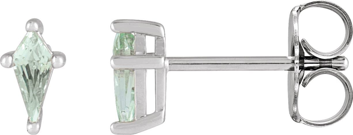 14K Rose Lab-Grown Emerald Earrings