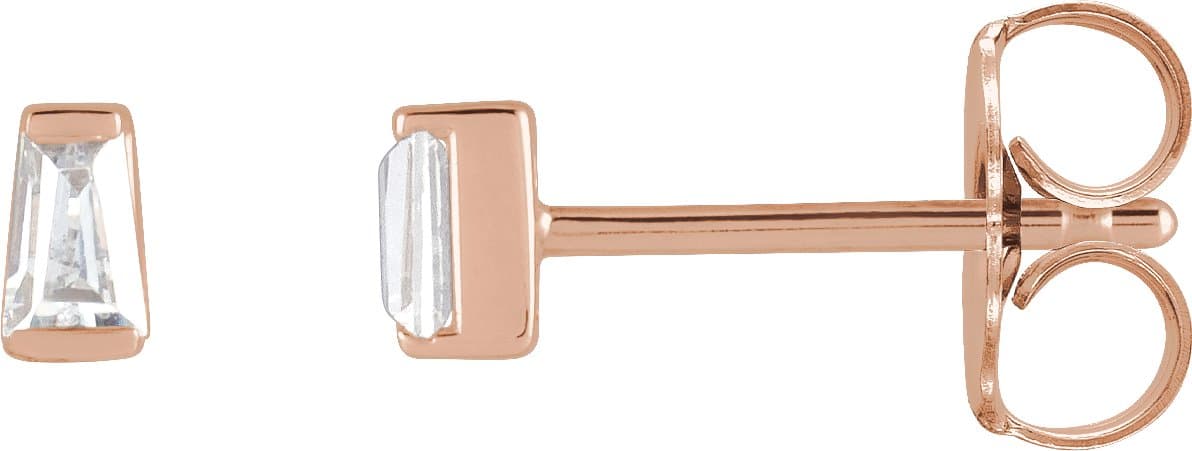 14K Rose 1/5 CTW Lab-Grown Diamond Channel-Set Earrings