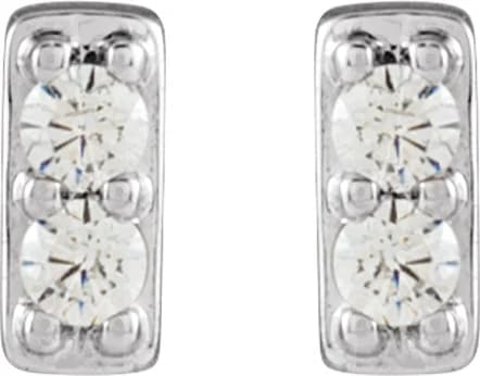 Accented Bar Earrings, view 3